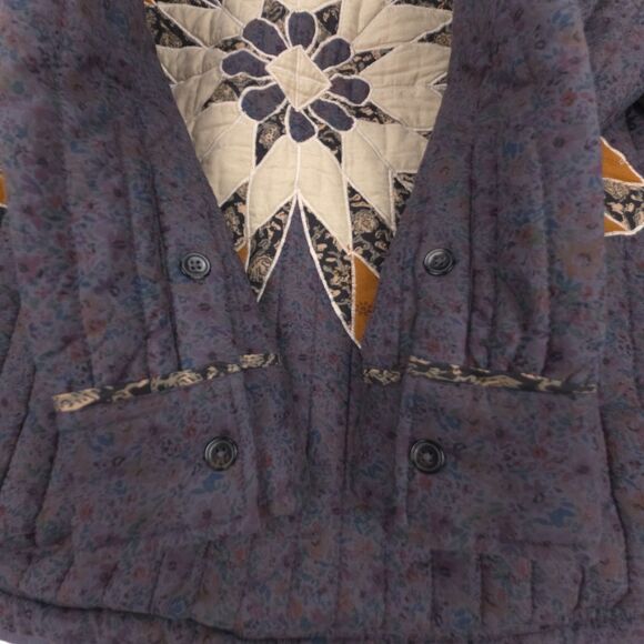 NEW Cleo + Wolf Quilted Patchwork Jacket Oversized Shacket Western Boho Prairie - Picture 8 of 13